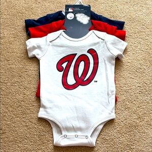Washington Nationals Baby Onesies Set